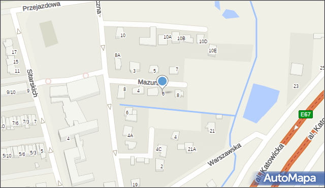 Nadarzyn, Mazurska, 6, mapa Nadarzyn