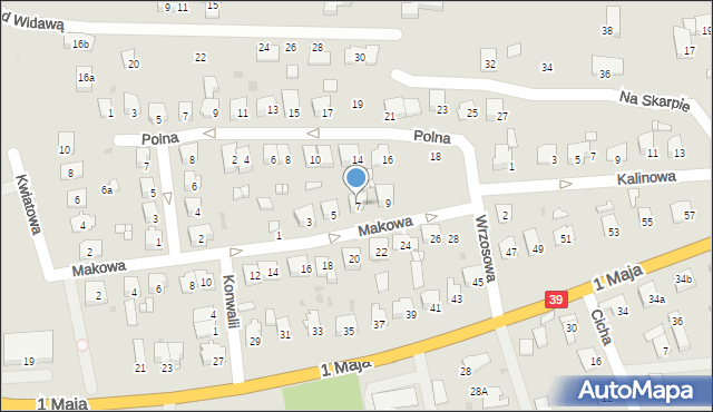 Namysłów, Makowa, 7, mapa Namysłów