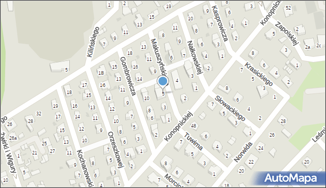 Namysłów, Makuszyńskiego Kornela, 5, mapa Namysłów