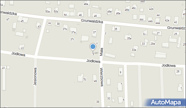 Namysłów, Mała, 3, mapa Namysłów