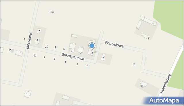 Nekla, Magnoliowa, 15, mapa Nekla