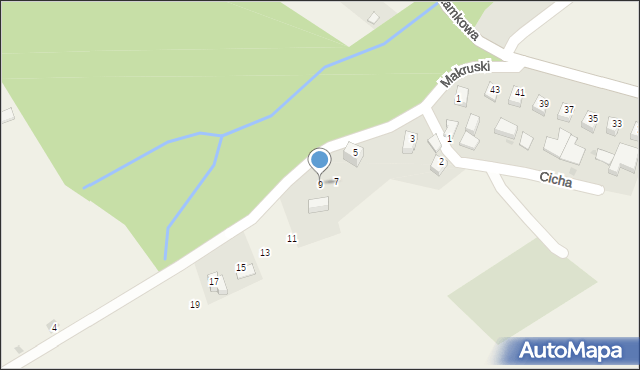 Niedzica-Zamek, Makruski, 9, mapa Niedzica-Zamek