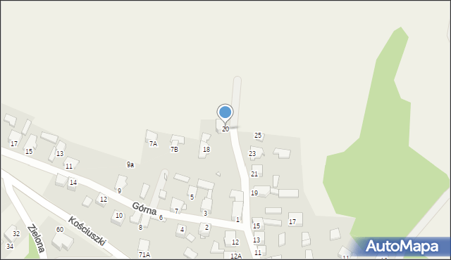 Niegowonice, Małobądzka, 20, mapa Niegowonice