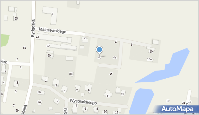 Niemcz, Malczewskiego Jacka, 4c, mapa Niemcz