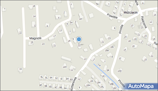 Niepołomice, Magnolii, 11, mapa Niepołomice