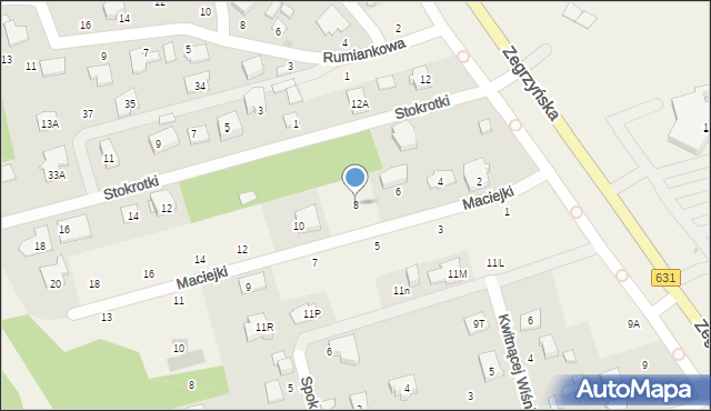 Nieporęt, Maciejki, 8, mapa Nieporęt