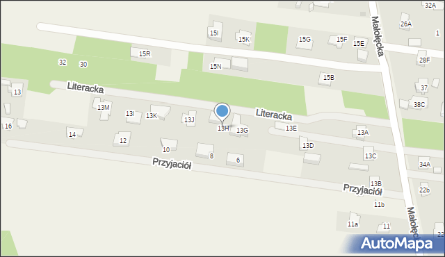 Nieporęt, Małołęcka, 13H, mapa Nieporęt