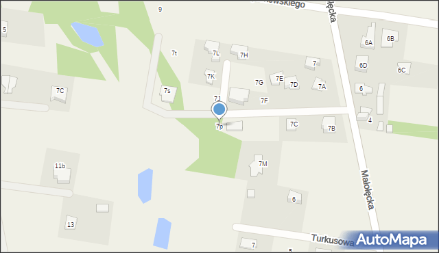 Nieporęt, Małołęcka, 7p, mapa Nieporęt