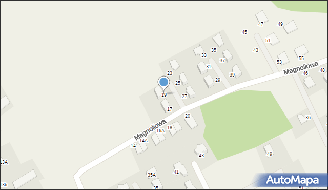 Niestępowo, Magnoliowa, 19, mapa Niestępowo