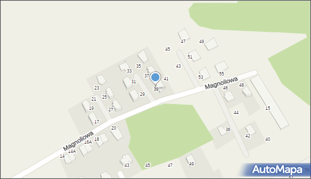 Niestępowo, Magnoliowa, 39, mapa Niestępowo