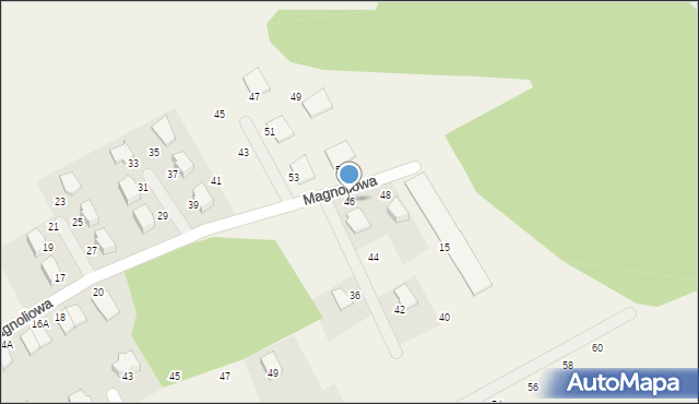 Niestępowo, Magnoliowa, 46, mapa Niestępowo