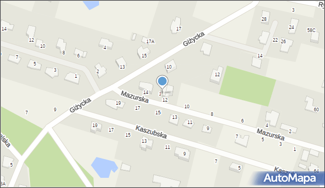 Niwy, Mazurska, 12b, mapa Niwy