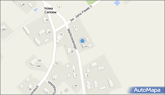Nowa Cerkiew, Mańkowskiego, ks., 3, mapa Nowa Cerkiew