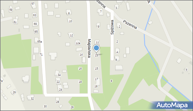 Nowa Dęba, Majdańska, 13, mapa Nowa Dęba