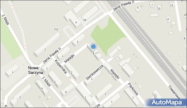 Nowa Sarzyna, Matejki Jana, 3, mapa Nowa Sarzyna