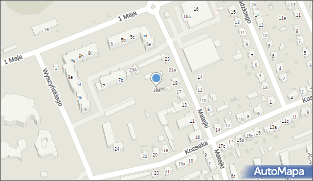 Nowa Sól, Matejki Jana, 19a, mapa Nowa Sól