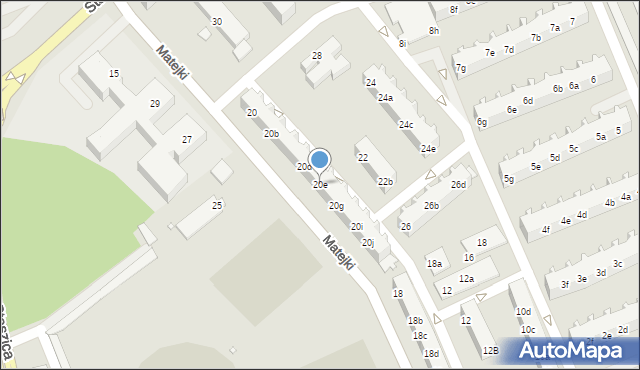 Nowa Sól, Matejki Jana, 20e, mapa Nowa Sól
