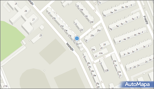 Nowa Sól, Matejki Jana, 20j, mapa Nowa Sól