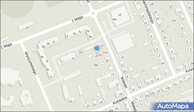 Nowa Sól, Matejki Jana, 21, mapa Nowa Sól