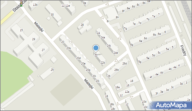 Nowa Sól, Matejki Jana, 22, mapa Nowa Sól