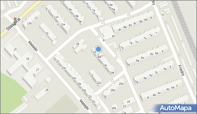 Nowa Sól, Matejki Jana, 24a, mapa Nowa Sól