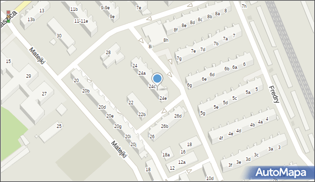 Nowa Sól, Matejki Jana, 24d, mapa Nowa Sól