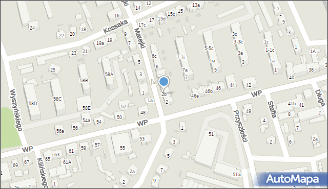 Nowa Sól, Matejki Jana, 2b, mapa Nowa Sól