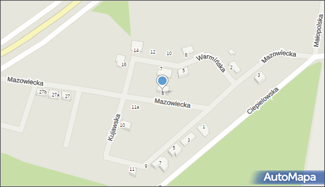 Nowa Sól, Mazowiecka, 8, mapa Nowa Sól