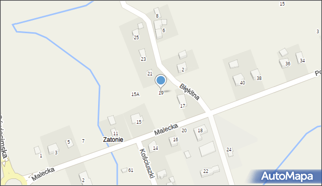 Nowa Wieś, Malecka, 19, mapa Nowa Wieś