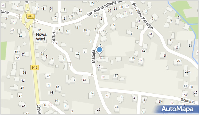 Nowa Wieś, Matejki Jana, 13, mapa Nowa Wieś