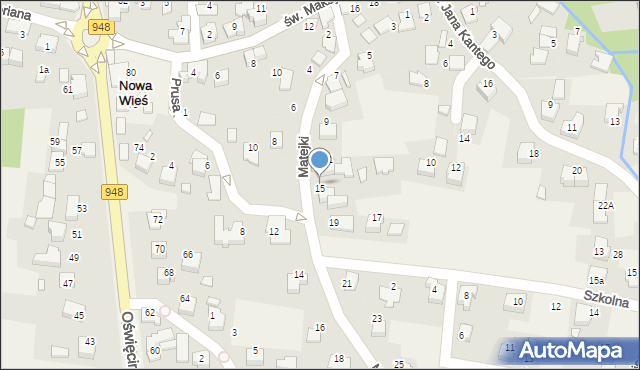 Nowa Wieś, Matejki Jana, 15, mapa Nowa Wieś