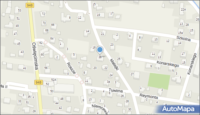 Nowa Wieś, Matejki Jana, 18, mapa Nowa Wieś