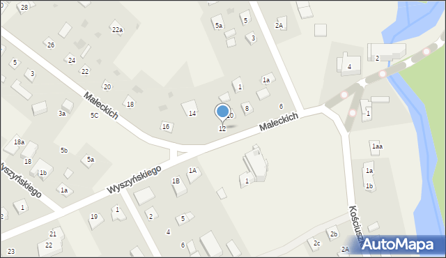 Nowa Wieś Ełcka, Małeckich Jana i Hieronima, 12, mapa Nowa Wieś Ełcka