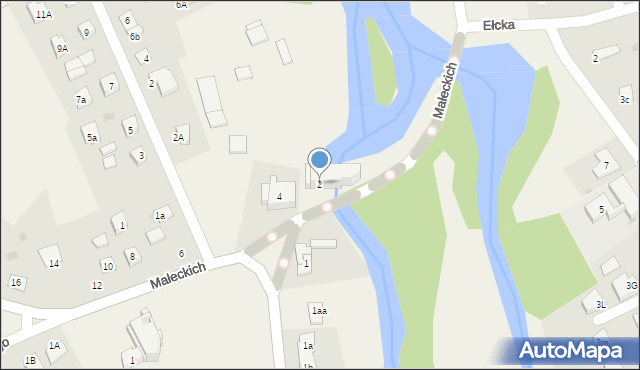 Nowa Wieś Ełcka, Małeckich Jana i Hieronima, 2, mapa Nowa Wieś Ełcka