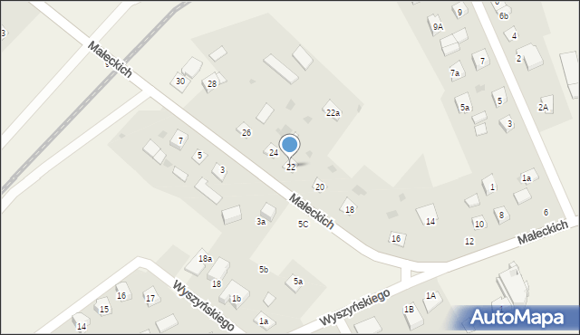 Nowa Wieś Ełcka, Małeckich Jana i Hieronima, 22, mapa Nowa Wieś Ełcka