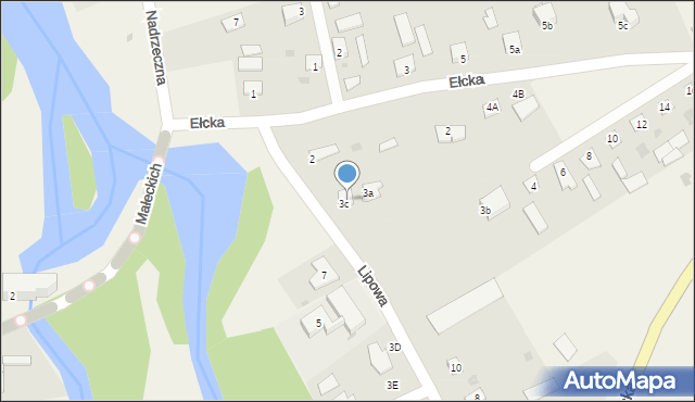 Nowa Wieś Ełcka, Małeckich Jana i Hieronima, 3c, mapa Nowa Wieś Ełcka