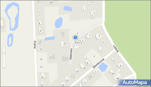 Nowa Wieś Rzeczna, Makowa, 7, mapa Nowa Wieś Rzeczna