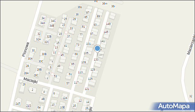Nowa Wola, Maciejki, 135, mapa Nowa Wola