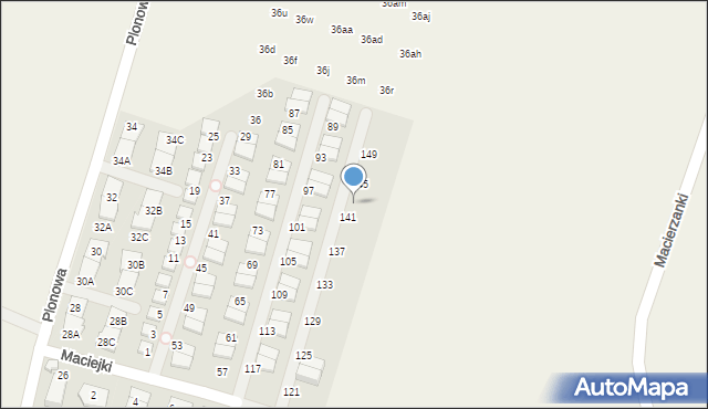 Nowa Wola, Maciejki, 143, mapa Nowa Wola