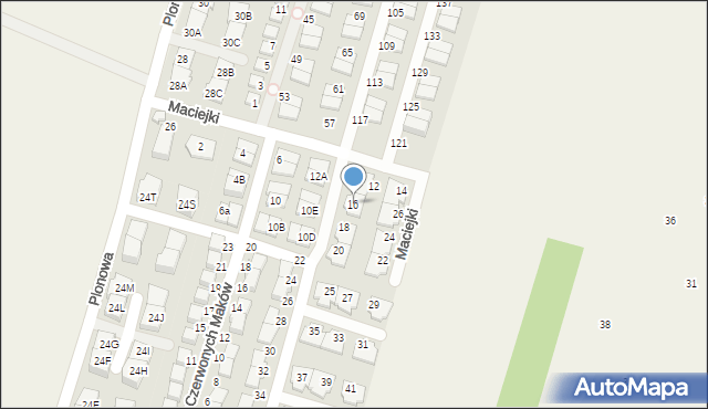 Nowa Wola, Maciejki, 16, mapa Nowa Wola