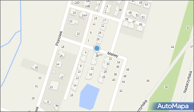 Nowa Wola, Malwy, 18, mapa Nowa Wola