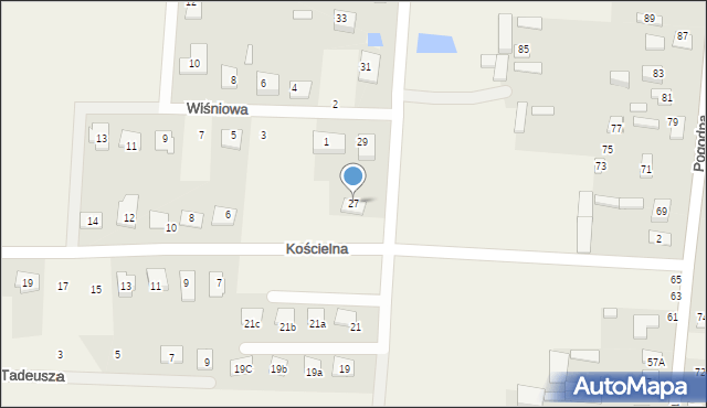 Nowe Aleksandrowo, Malinowa, 27, mapa Nowe Aleksandrowo