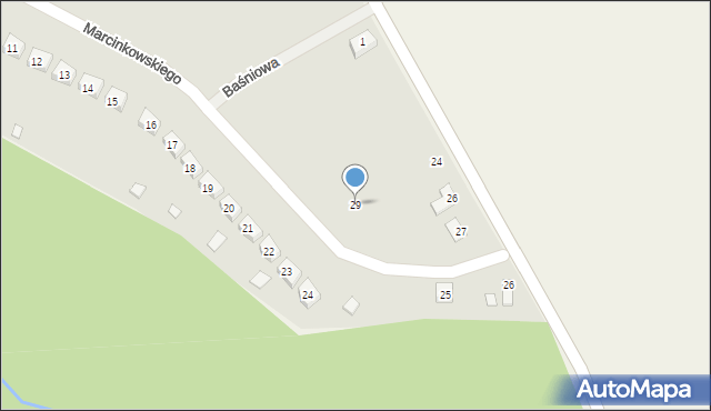 Nowe Miasteczko, Marcinkowskiego, 29, mapa Nowe Miasteczko