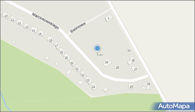 Nowe Miasteczko, Marcinkowskiego, 30, mapa Nowe Miasteczko