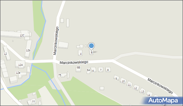 Nowe Miasteczko, Marcinkowskiego, 5, mapa Nowe Miasteczko
