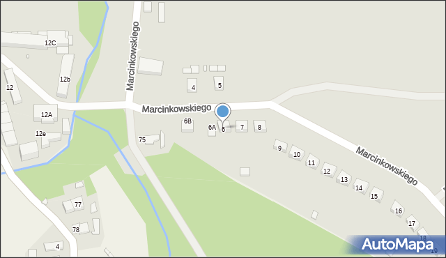 Nowe Miasteczko, Marcinkowskiego, 6, mapa Nowe Miasteczko