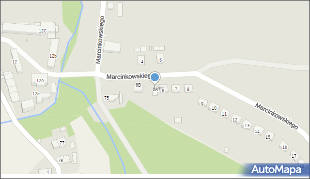 Nowe Miasteczko, Marcinkowskiego, 6A, mapa Nowe Miasteczko