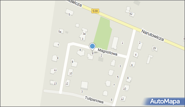 Nowe Miasto Lubawskie, Magnoliowa, 4, mapa Nowe Miasto Lubawskie
