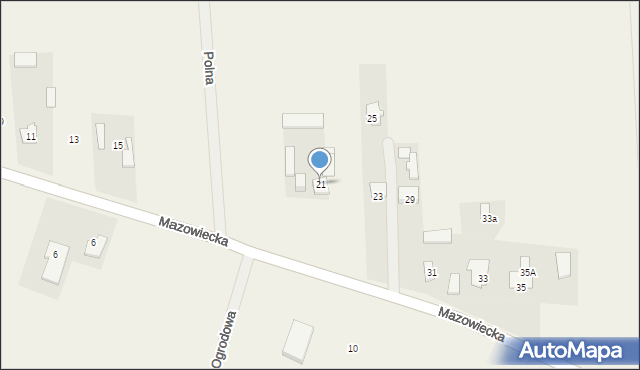 Nowe Racibory, Mazowiecka, 21, mapa Nowe Racibory