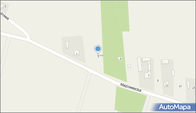 Nowe Racibory, Mazowiecka, 3, mapa Nowe Racibory